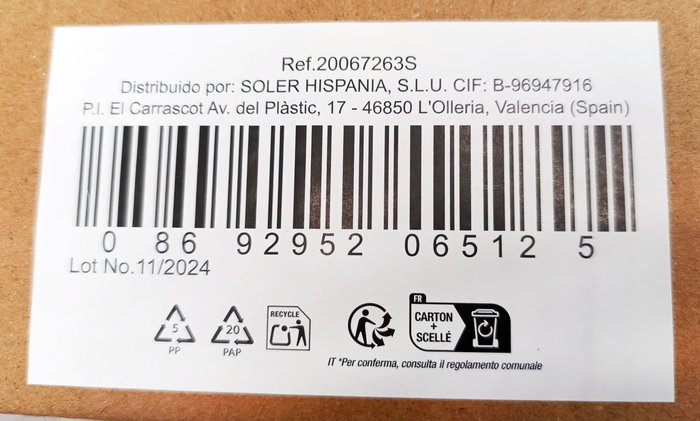 Lav Set 6 Vasos Alto 300cc Aras 7.7x7.7x12 cm (8 Cajas)