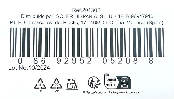 Lav - Set de 6 Copas Champagne Lal, 230 cc, 22.5 cm de alto, referencia Lal545F (4 Cajas)
