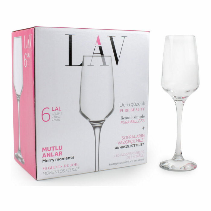 LAV Set de 6 Copas de Champagne Lal 230cc
