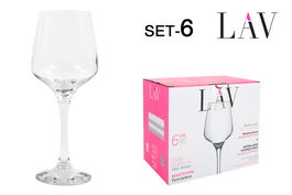 Lal Set 6 Copas de Agua 330 cc 6x8x20.5 cm (4 Cajas)