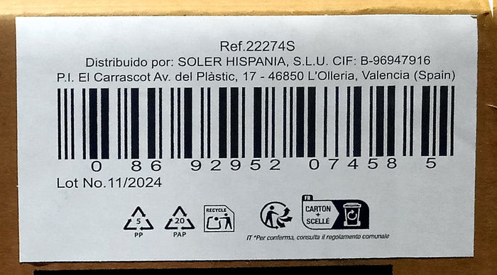 Lav Set de 6 Vasos para Whisky Reforzado, Cristal, Colección Ada, 7.8 x 7.8 x 9.3 cm (8 Cajas)