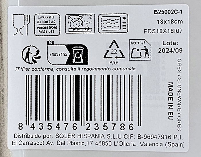 La Mediterranea Plato Postre Blur Elite Brillo 18 cm (12 Unidades)