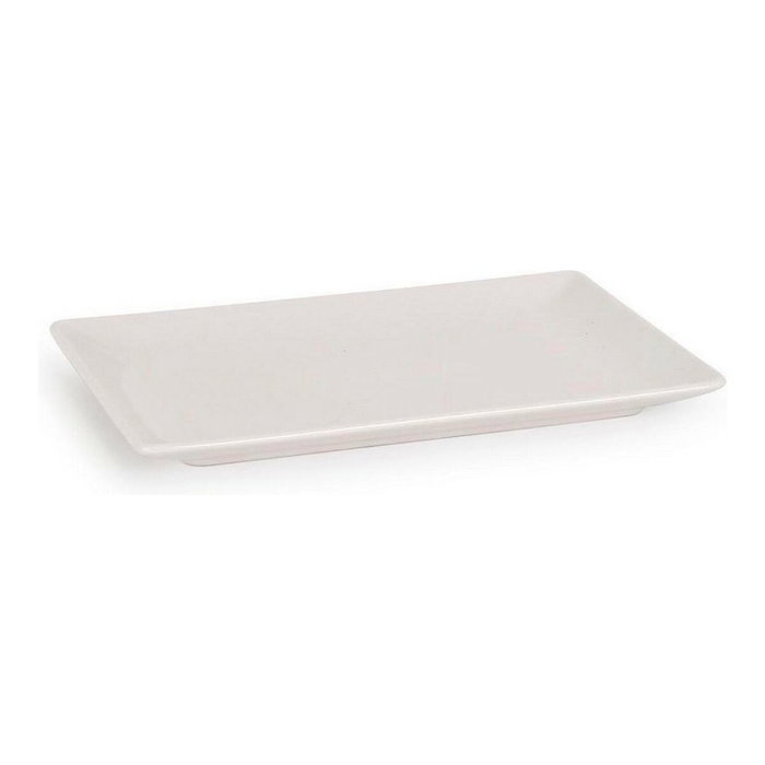 La Mediterranea Fuente Rectangular Ivory Brillo 13x20cm
