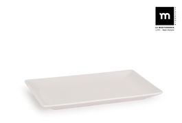 La Mediterranea Fuente Rectangular Ivory Brillo 13 x 20 cm (24 Unidades)