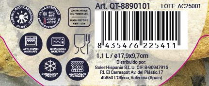 Quttin Bol Mezclador de Vidrio 17 cm - 1.1 L (12 Unidades)