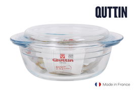 Quttin Cacerola de Vidrio con Tapa 1.1+0.3L 20.9x17.8x8.4cm (3 Unidades)