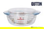 Quttin Cacerola de Vidrio con Tapa 1.1+0.3L 20.9x17.8x8.4cm (3 Unidades)