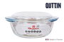 Quttin Cacerola Vidrio Redonda con Tapa 1.6+0.5L 23.7x20x10cm (3 Unidades)