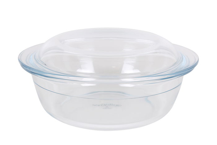 Quttin Cacerola Vidrio Redonda con Tapa 2.2L + 0.8L 26.5x23x11 cm (3 Unidades)