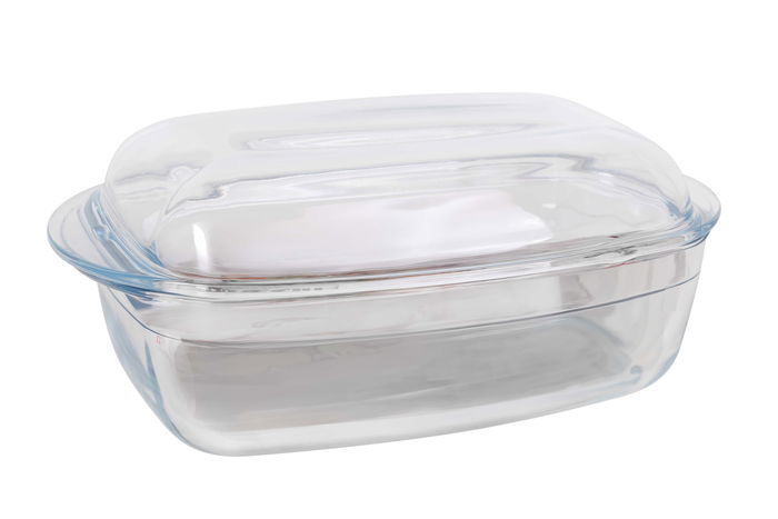 Quttin Cacerola Vidrio Rectangular con Tapa 3L + 1.5L 32.8x19.7x13 cm (3 Unidades)