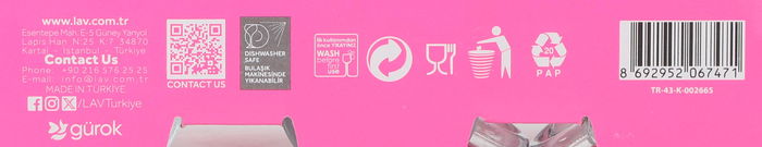 Lav Set 6 Vasos C/Asa 105Cc Expres 7.8x5.6x8.3cm (12 Cajas)