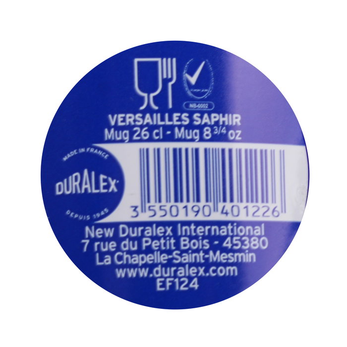 Duralex Mug Apilable Saphir Versalles 26 cl (72 Unidades)