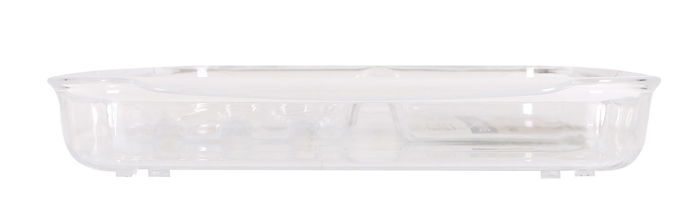 Confortime Bandeja Organizador, 30 cm de ancho x 17 cm de largo x 2.6 cm de alto, color blanco, plástico resistente (12 Unidades)