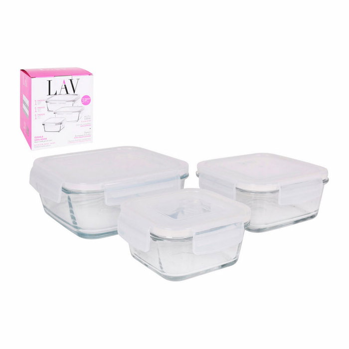 LAV Set de 3 Fiambreras Herméticas Fresco