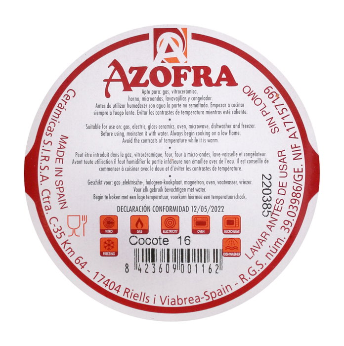 Azofra Cocote 16 cm azul tradicional (10 Unidades)