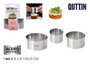 Quttin Set de 3 Emplatadores Inox Red.6-8-1 de Acero Inoxidable
