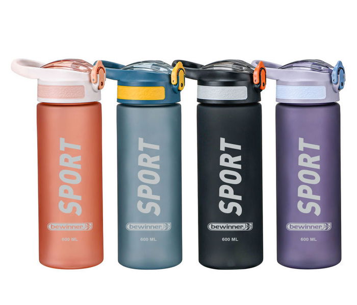 Bewinner Botella de Deporte para Agua 600 ml con Dimensiones 6.8 cm Ancho x 22.5 cm Alto x 10.5 cm Largo (12 Unidades)