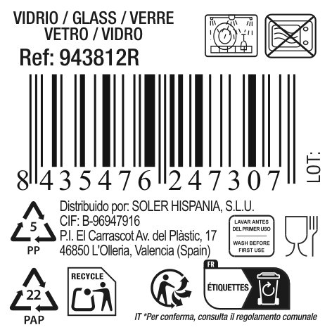 La Mediterranea Bol Ø13 cm / 375 ml "Andra" (24 Unidades)