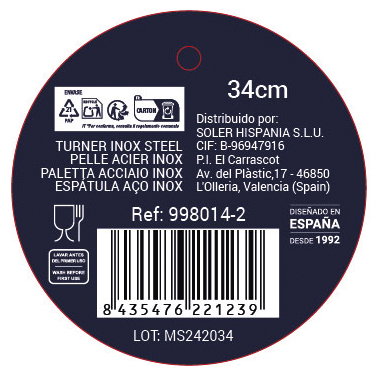 Privilege Pala 33 cm Acero Inoxidable Qutti, Modelo (F) Prb-180, Medidas 32.8 x 7.9 cm, Peso 70 g por Pieza, 180 Unidades (60 Unidades) Privilege Pala 33 cm Acero Inoxidable Qutti, Modelo (F) Prb-180, Medidas 32.8 x 7.9 cm, Peso 70 g por Pieza, 180 Unidades (60 Unidades)