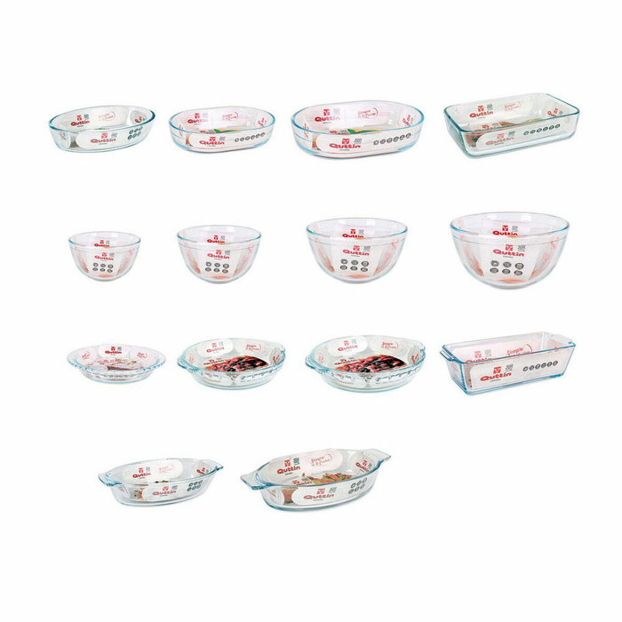 Quttin Fuente de Vidrio Oval 20x11.5cm 400cc Quttin Fuente de Vidrio Oval 20x11.5cm 400cc