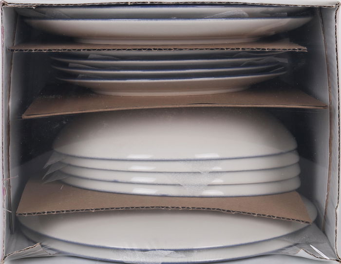 La Mediterranea Vajilla 12 Piezas Tesa Monaco Ivory Brillo (2 Unidades)