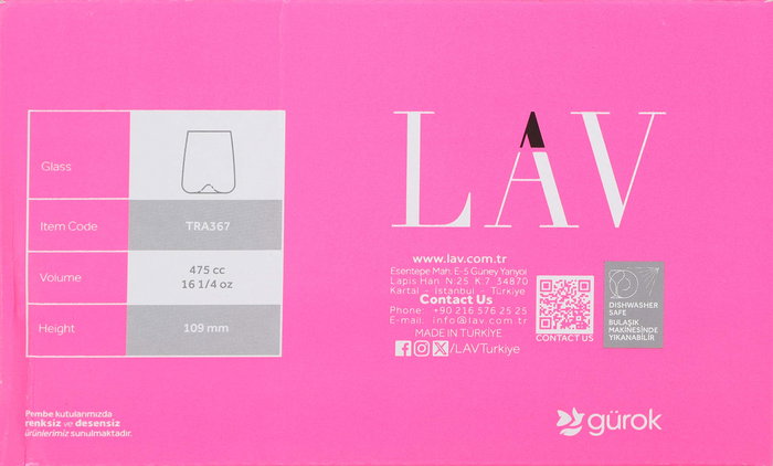 Lav Set 6 Vasos Terra 475Cc 8,6x10,9x8,6Cm (8 Cajas)