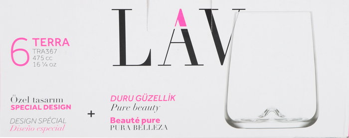 Lav Set 6 Vasos Terra 475Cc 8,6x10,9x8,6Cm (8 Cajas)