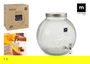 Mediterranea Tarro Dispensador C/Grifo 5L Vidrio 23x18x25 cm (4 Unidades)