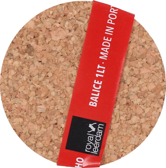 Royal Leerdam Botella Balice 1 Litro 8x10x26 cm Con Tapón De Corcho (6 Unidades)