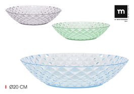 La Mediterranea Plato Hondo 20 cm PS Diamond Surtido 3 (24 Unidades)