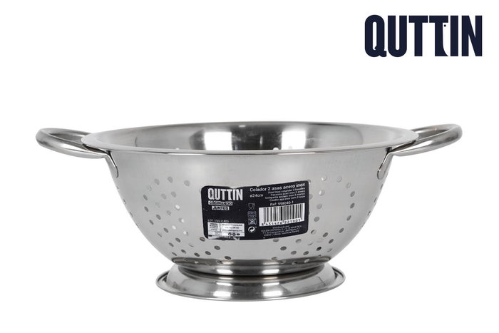 Quttin Colador Acero con Asas Ø24 cm (12 Unidades) Quttin Colador Acero con Asas Ø24 cm (12 Unidades)
