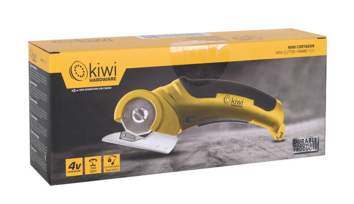 Kiwi Mini Cortador Eléctrico USB 240 RPM, Dimensiones: 23 cm x 7 cm x 10 cm, Peso 2.20 kg (4 Unidades)