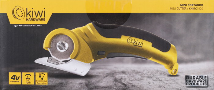 Kiwi Mini Cortador Eléctrico USB 240 RPM, Dimensiones: 23 cm x 7 cm x 10 cm, Peso 2.20 kg (4 Unidades)