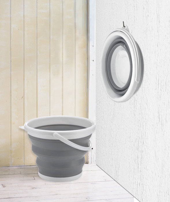 Confortime Cubo Plegable de Plástico 5 Litros con Medidas 26x28x6 cm (6 Unidades)