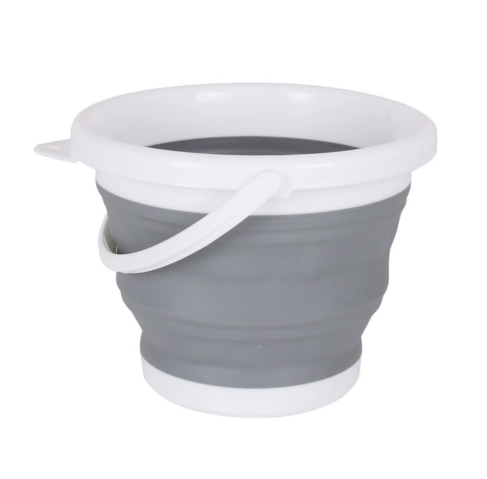 Confortime Cubo Plegable de Plástico 5 Litros con Medidas 26x28x6 cm (6 Unidades)