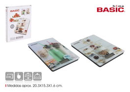 Basic Home Báscula de Cocina Digital Cuadrada, 5 kg Capacidad, Dimensiones 20.3 cm de Largo x 15.3 cm de Ancho x 1.6 cm de Alto (8 Unidades)