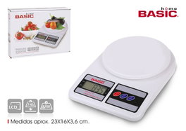 Basic Home Báscula Cocina Digital 7 Kg 18.5 cm Ancho x 24.5 cm Largo x 4 cm Alto (6 Unidades)