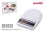 Basic Home Báscula Cocina Digital 7 kg, 18.5 x 4 x 24.5 cm (6 Unidades)