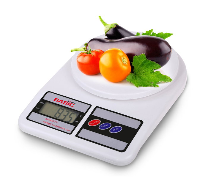 Basic Home Báscula Cocina Digital 7 kg, 18.5 x 4 x 24.5 cm (6 Unidades) Basic Home Báscula Cocina Digital 7 kg, 18.5 x 4 x 24.5 cm (6 Unidades)