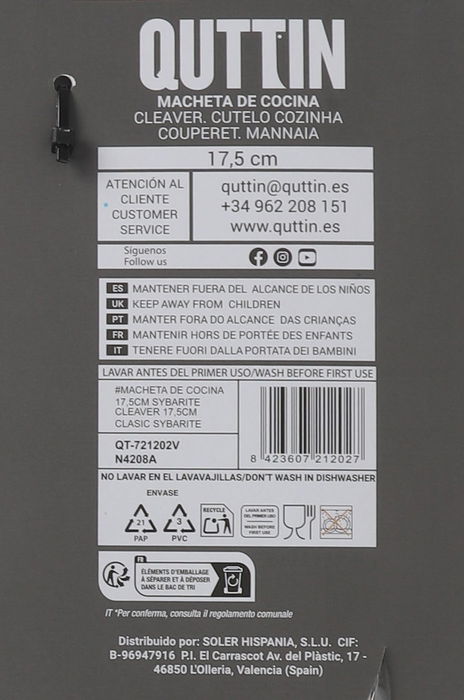 Quttin Macheta Cocina 17.5 cm Sybarite (6 Unidades)