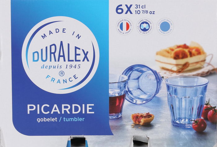 Duralex Set 6 Vasos 31 cl Marine "Picardie" Colección Picardie (8 Cajas)