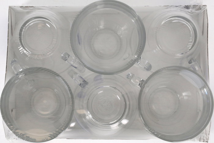 Duralex Set 6 Tazas con Asa Transparente "Gigogne" 22 cl (12 Cajas)