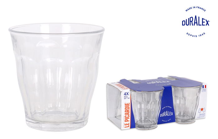 Duralex Set 4 Vasos Transparente Picardie 310 cc (12 Cajas) Duralex Set 4 Vasos Transparente Picardie 310 cc (12 Cajas)