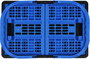 Inde Caja Plegable con Asas 16L Azul/Negro (10 Unidades)