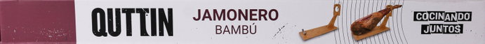 Quttin Soporte Jamonero de Bambú 48,6 x 16,5 x 5,4 cm (8 Unidades)