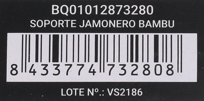 Quttin Soporte Jamonero de Bambú 48,6 x 16,5 x 5,4 cm (8 Unidades)