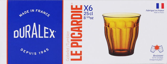 Duralex Set 6 Vasos Picardie 25 Cl Ambar (12 Cajas)