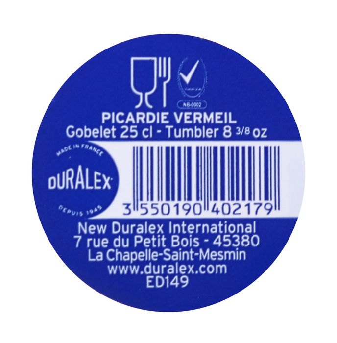 Duralex Set 6 Vasos Picardie 25 Cl Ambar (12 Cajas)