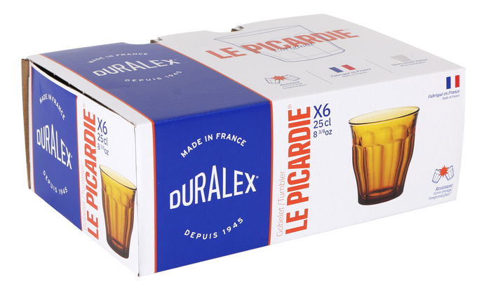 Duralex Set 6 Vasos Picardie 25 Cl Ambar (12 Cajas)