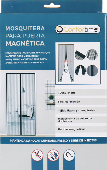 Confortime Mosquitera Puerta Magnética 22 x 35 x 5 cm (5 Unidades)
